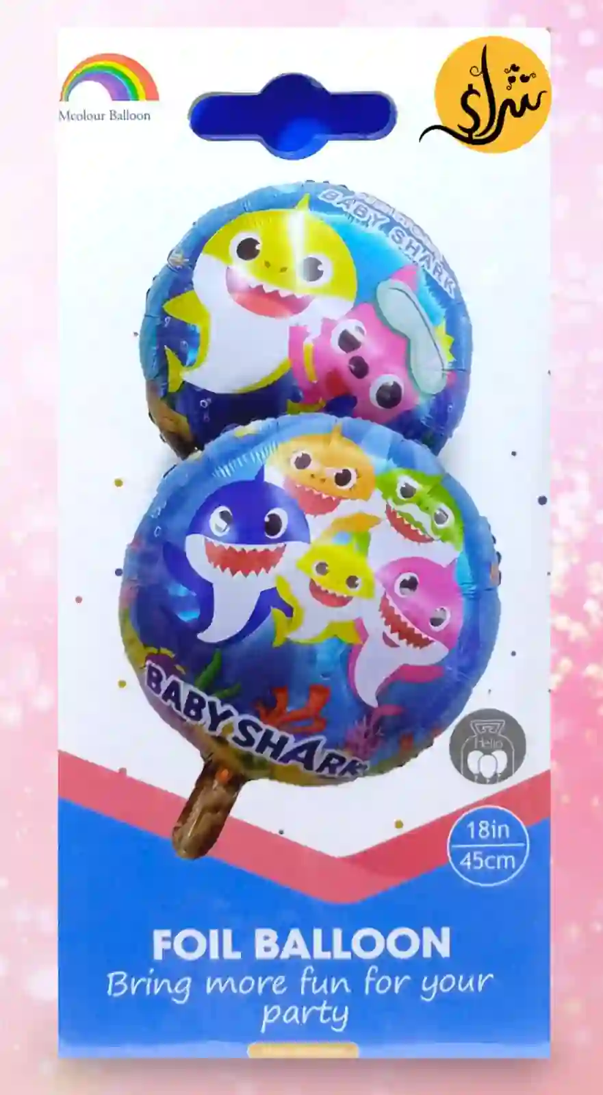 Baby Shark Round Foil Helium Balloon 18 inches